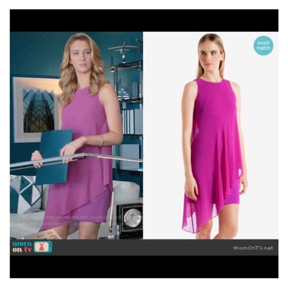 Ted Baker Locie Sheer Asymmetric Chiffon Overlay Mini Dress Small Cocktail Sheer - Picture 8 of 13